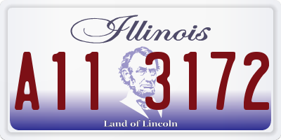 IL license plate A113172