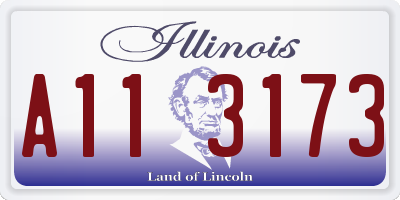 IL license plate A113173