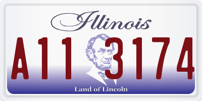 IL license plate A113174
