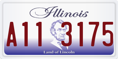 IL license plate A113175