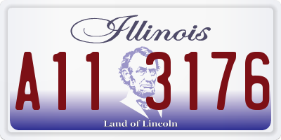 IL license plate A113176