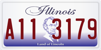 IL license plate A113179