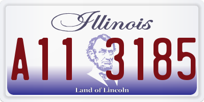IL license plate A113185