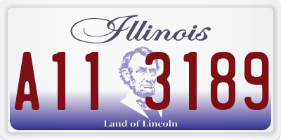 IL license plate A113189