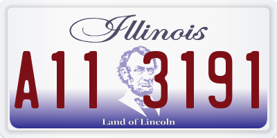 IL license plate A113191