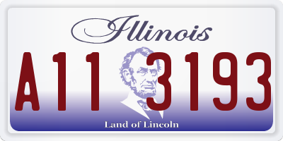 IL license plate A113193
