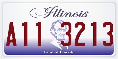 IL license plate A113213