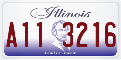IL license plate A113216