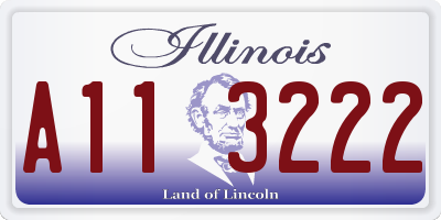 IL license plate A113222