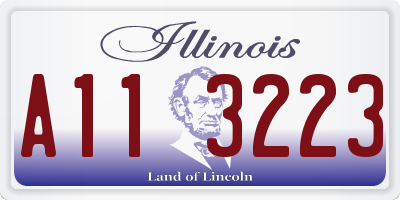IL license plate A113223