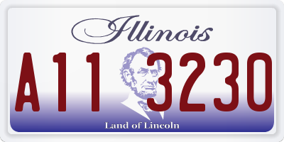 IL license plate A113230