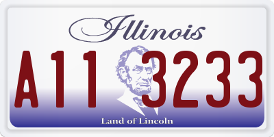 IL license plate A113233