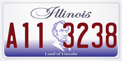 IL license plate A113238