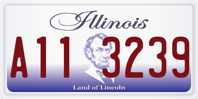 IL license plate A113239