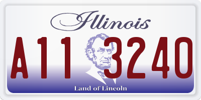 IL license plate A113240