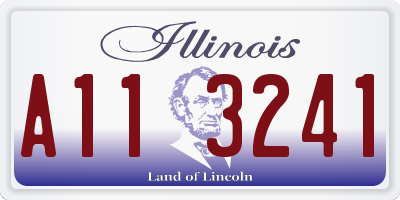 IL license plate A113241