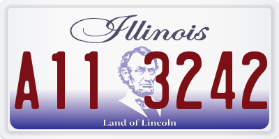 IL license plate A113242