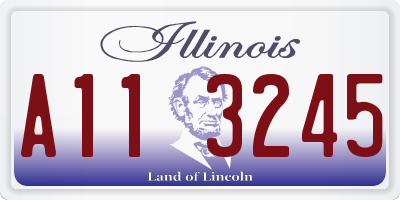 IL license plate A113245