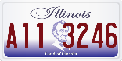 IL license plate A113246