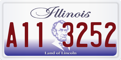 IL license plate A113252