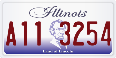 IL license plate A113254