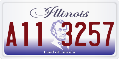 IL license plate A113257