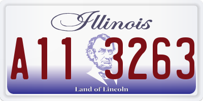 IL license plate A113263