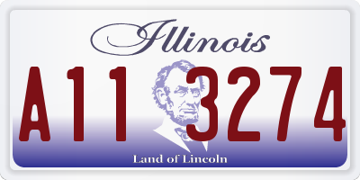 IL license plate A113274
