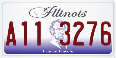 IL license plate A113276