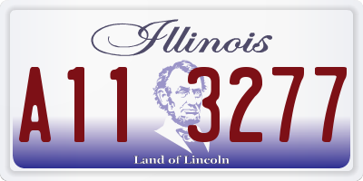 IL license plate A113277