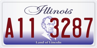 IL license plate A113287
