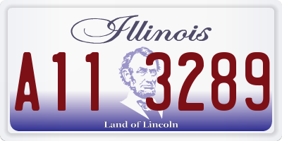 IL license plate A113289