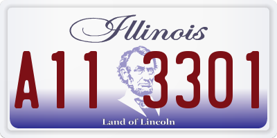 IL license plate A113301