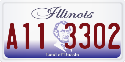 IL license plate A113302