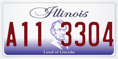 IL license plate A113304
