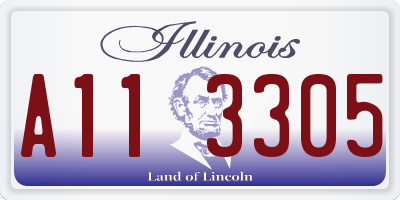 IL license plate A113305