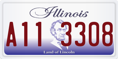 IL license plate A113308