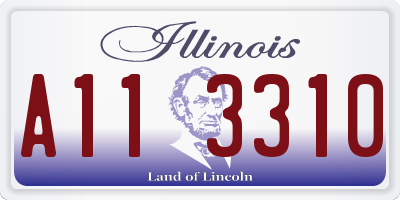 IL license plate A113310