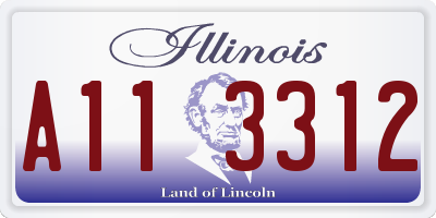 IL license plate A113312