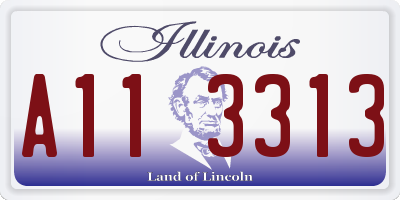 IL license plate A113313