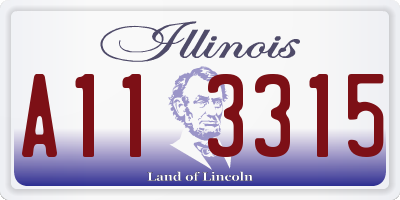 IL license plate A113315