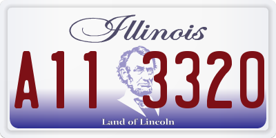 IL license plate A113320