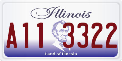IL license plate A113322