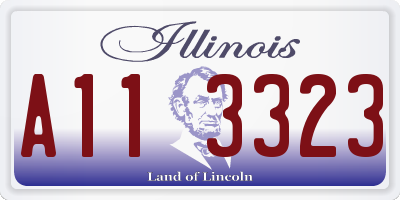 IL license plate A113323