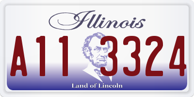 IL license plate A113324