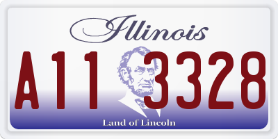 IL license plate A113328