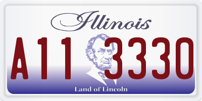 IL license plate A113330
