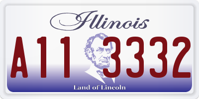 IL license plate A113332