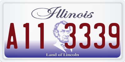 IL license plate A113339