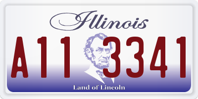 IL license plate A113341